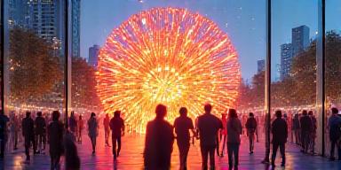 An experiential craft installation engaging the public in an outdoor space
